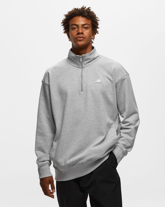 New Balance Athletics Remastered French Terry 1/4 Zip Grey