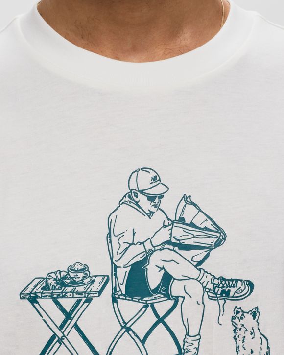 New Balance Men's Café T-Shirt in Sea Salt New Balance