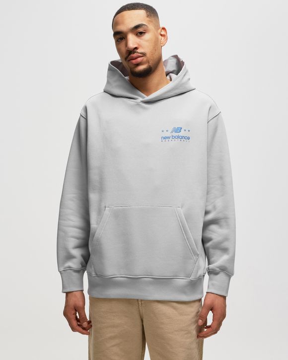 New Balance NB Hoops Invitational Hoodie Grey - Beige