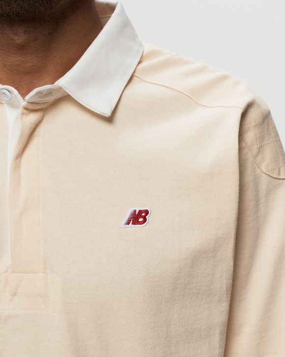 New Balance MADE in USA Long Sleeve Polo Beige | BSTN Store 