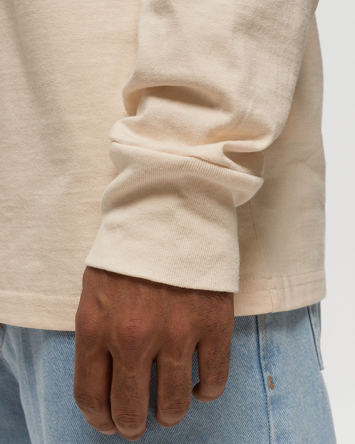 New Balance MADE in USA Long Sleeve Polo Beige | BSTN Store
