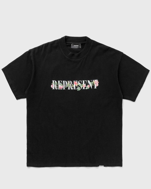 Represent FLORAL R T-SHIRT Black | BSTN Store