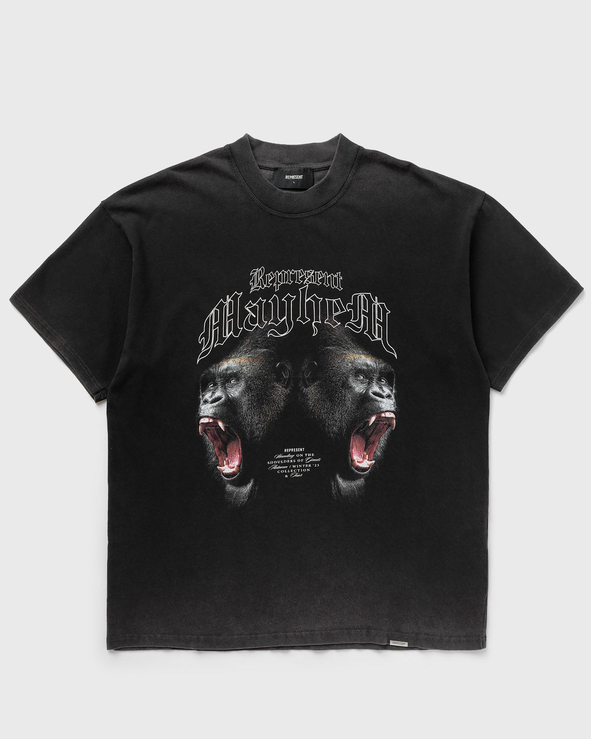 Tシャツ・カットソー REPRESENT Men T-shirt Black MLM41135 003 Black Thoroughbred T-shirt Represent - men - REPRESENT