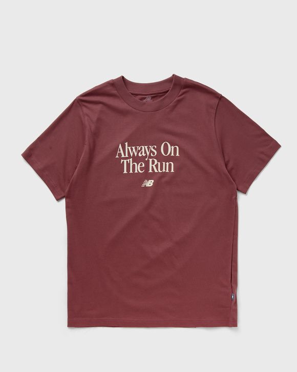 New Balance Sport Essentials Run Slogan Relaxed Tee Brown/Red BSTN Store