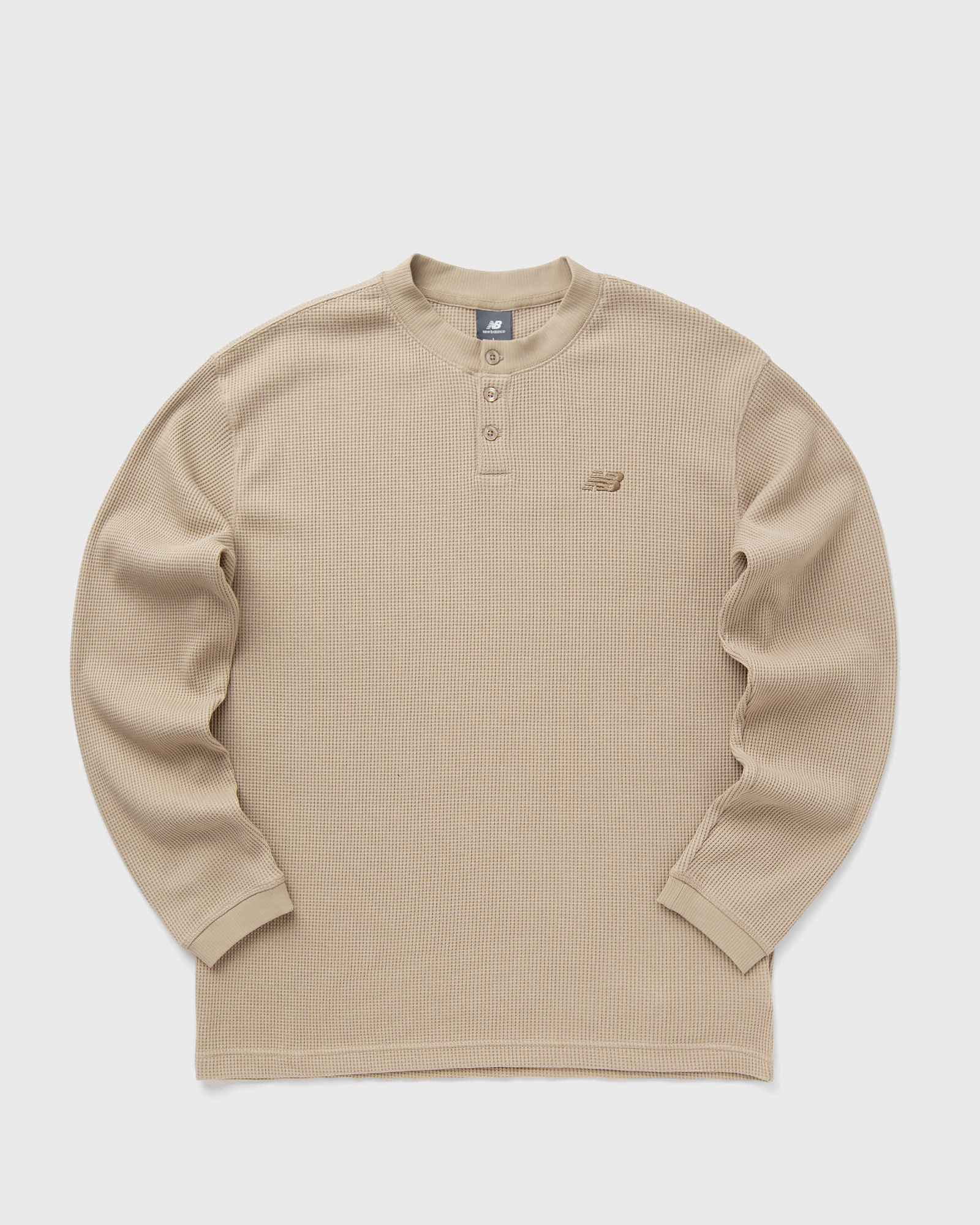 Waffle Knit Long Sleeve Henley
