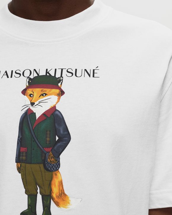 Barbour Barbour X Maison Kitsune Beaufort Fox Tee White | BSTN Store