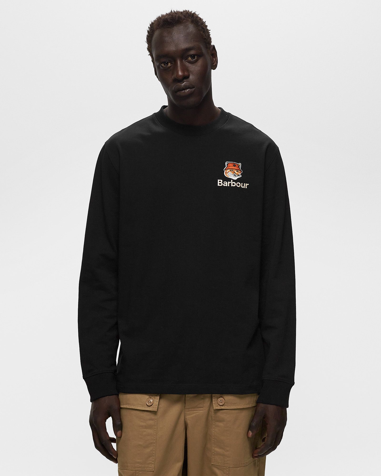 Barbour X Maison Kitsune Fox Head L/S Tee