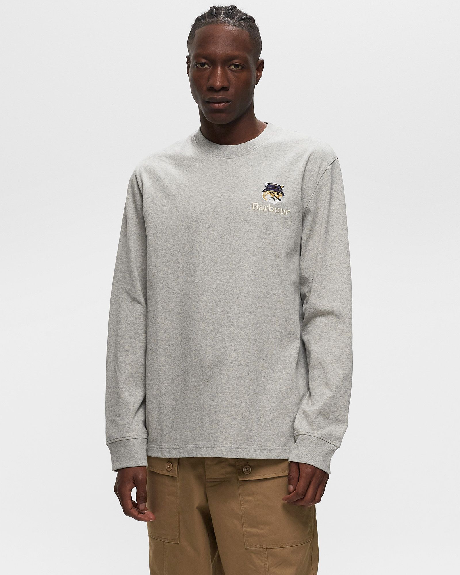 Barbour X Maison Kitsune Fox Head L/S Tee