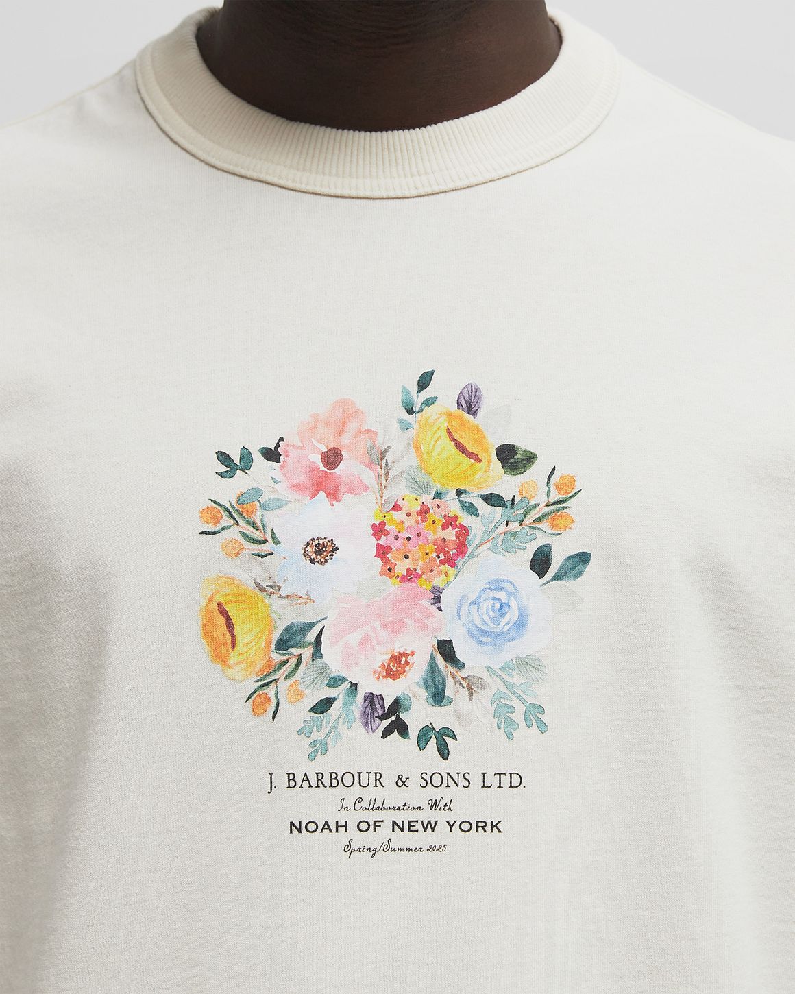 【NOAH】 X BARBOUR MADRAS FLOWERS TEE ユニセックス R5468 Noah x Barbour Floral T-Shirt, Pink - Curated Menswear