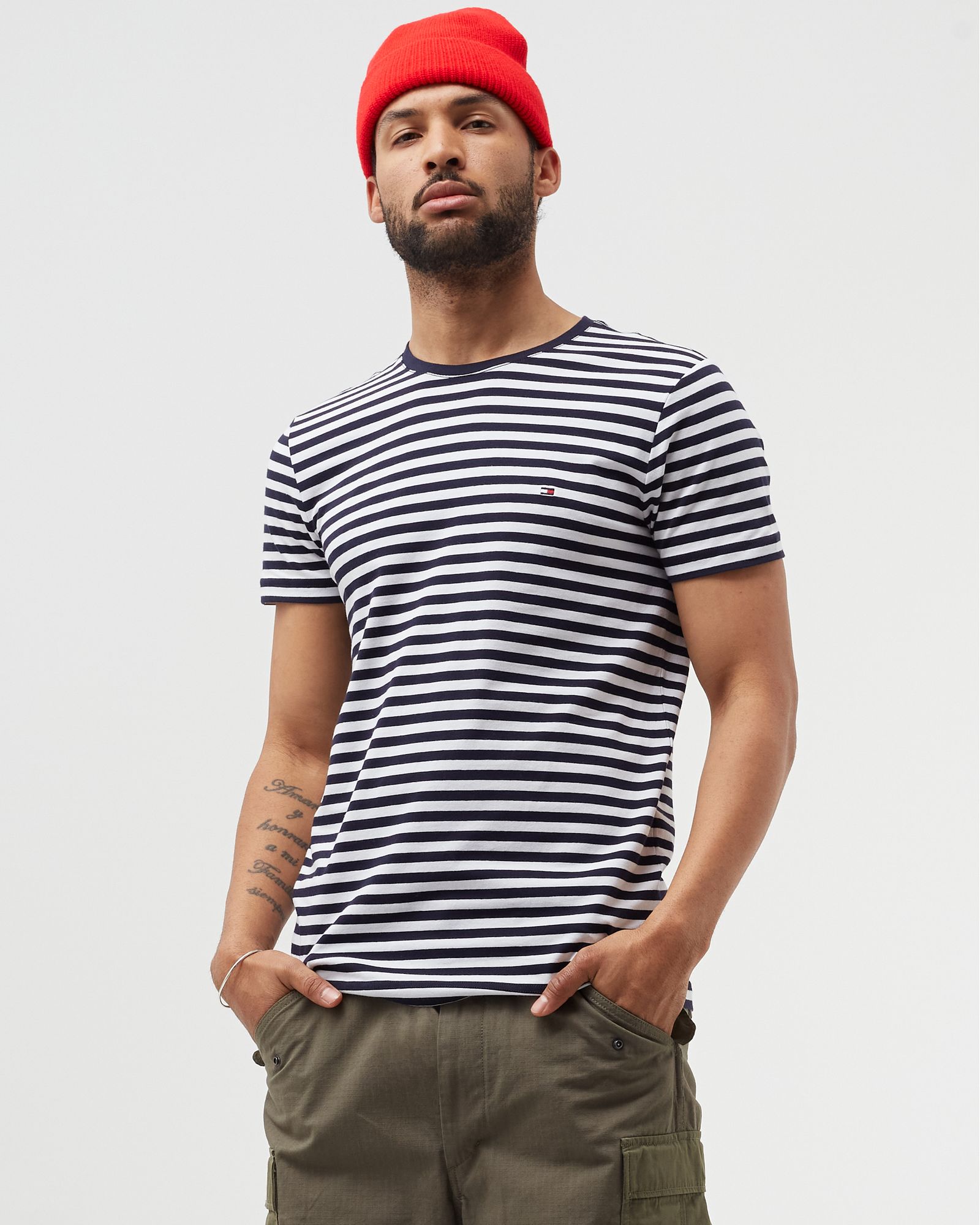 ORGANIC COTTON STRIPE SLIM FIT TEE