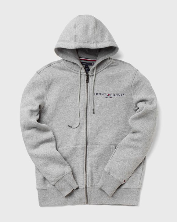 Tommy Hilfiger TOMMY LOGO ZIP THROUGH HOODIE Grey BSTN Store