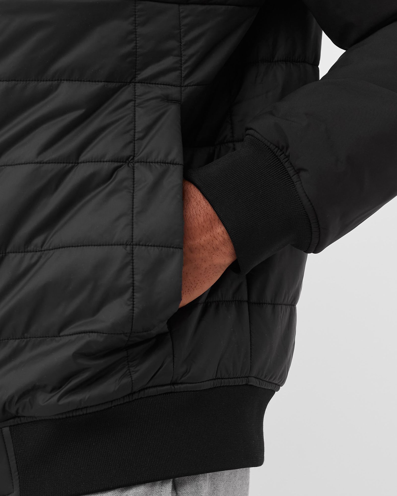 MIX MEDIA HOODED JACKET