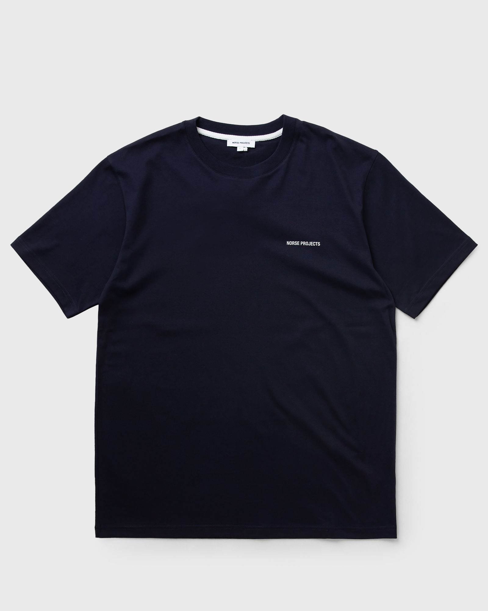 Norse Projects - johannes standard logo men shortsleeves blue in größe:l