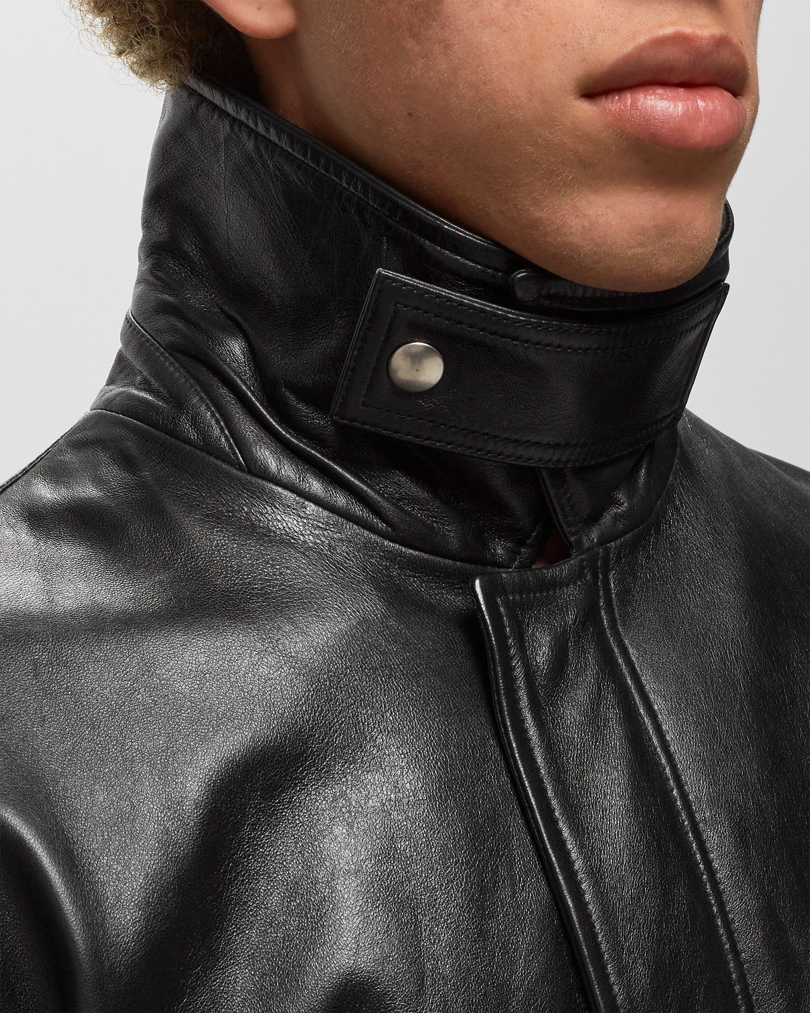 LEATHER JKT.VEG ANTI