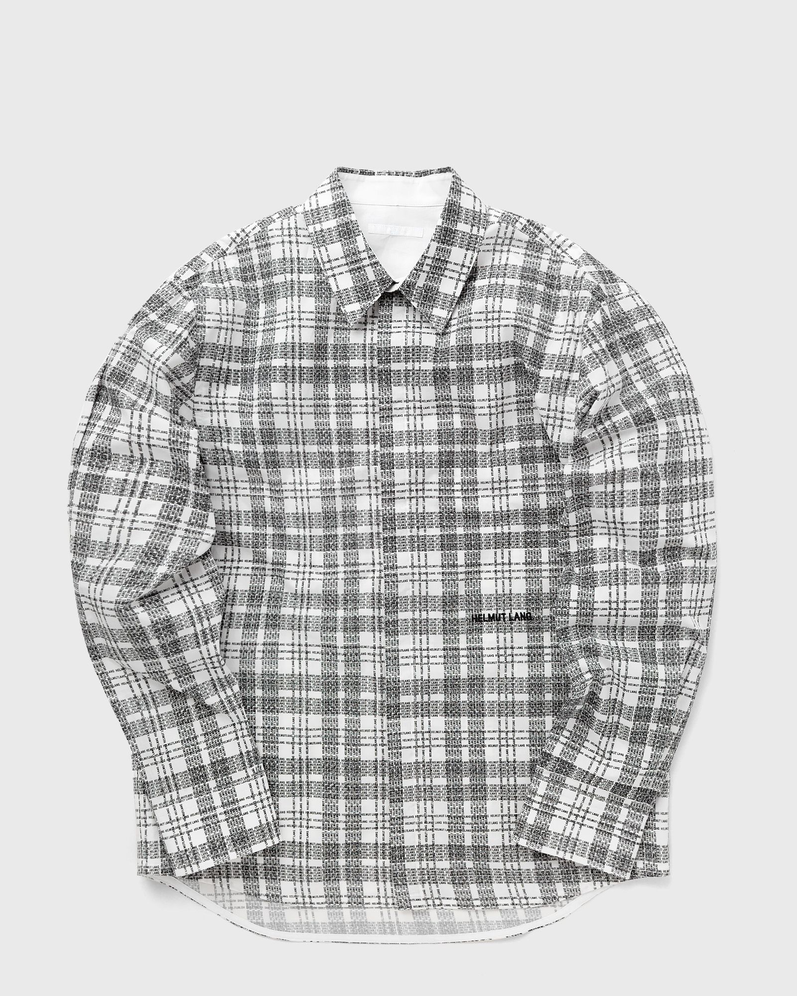 Helmut Lang - printed shirt men longsleeves black|white in größe:l