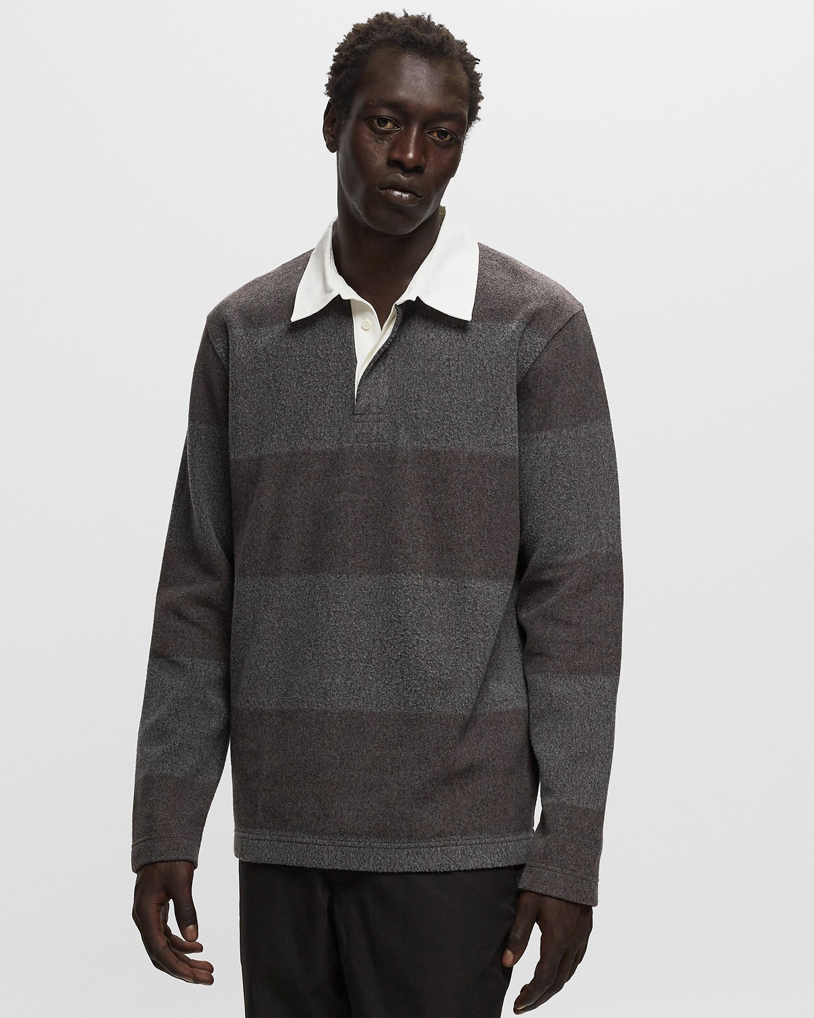 Ruben Brushed Jersey Rugby LS Polo