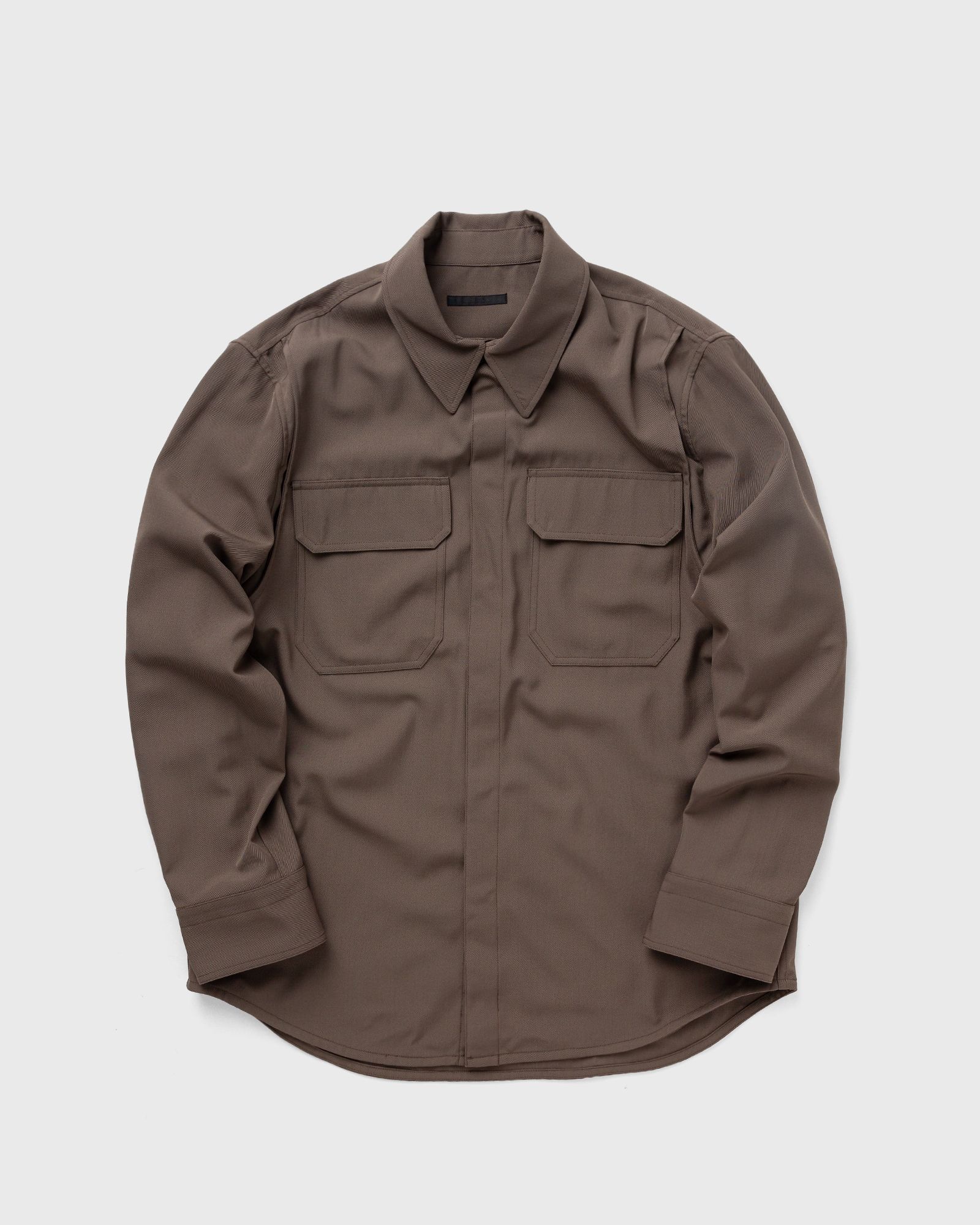 Helmut Lang - military shirt men longsleeves brown in größe:xl