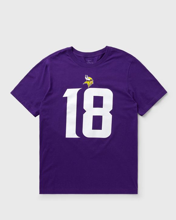 NFL Minnesota Vikings Name and Number T-Shirt Justin Jefferson 18