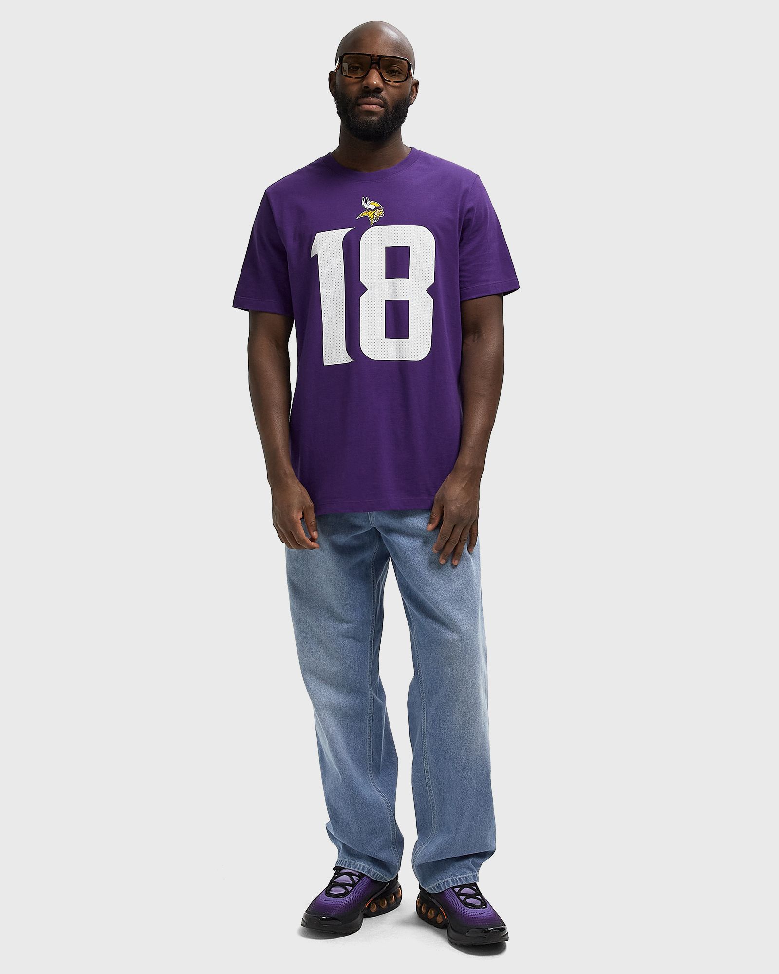 NFL Minnesota Vikings Name and Number T-Shirt Justin Jefferson 18