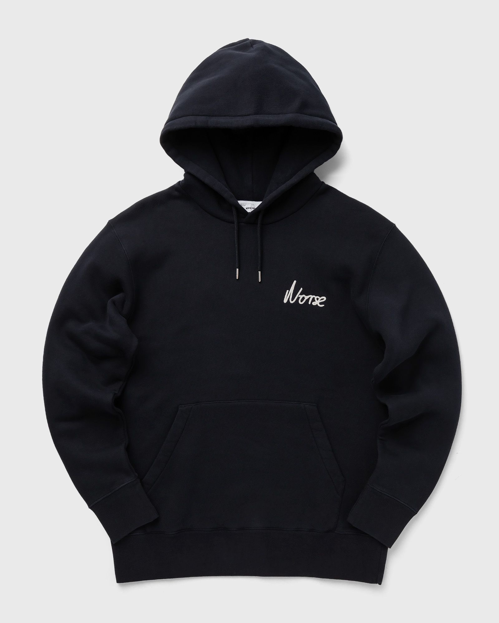 Norse Projects - arne relaxed organic chain stitch logo hoodie men hoodies blue in größe:l