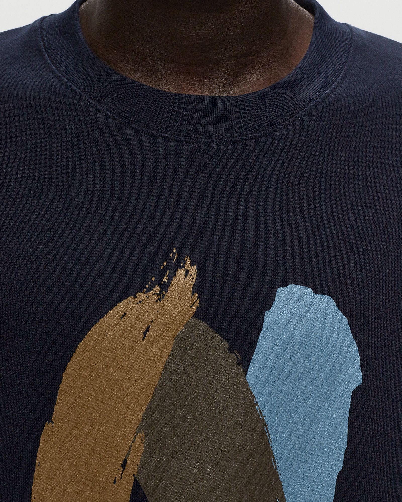 Arne Relaxed Organic Brush N Logo Sweatshirt