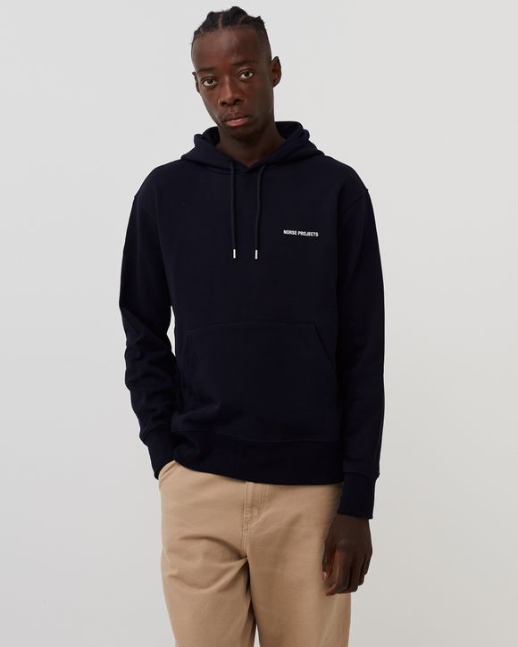 Norse Projects Arne Logo Hoodie Blue BSTN Store