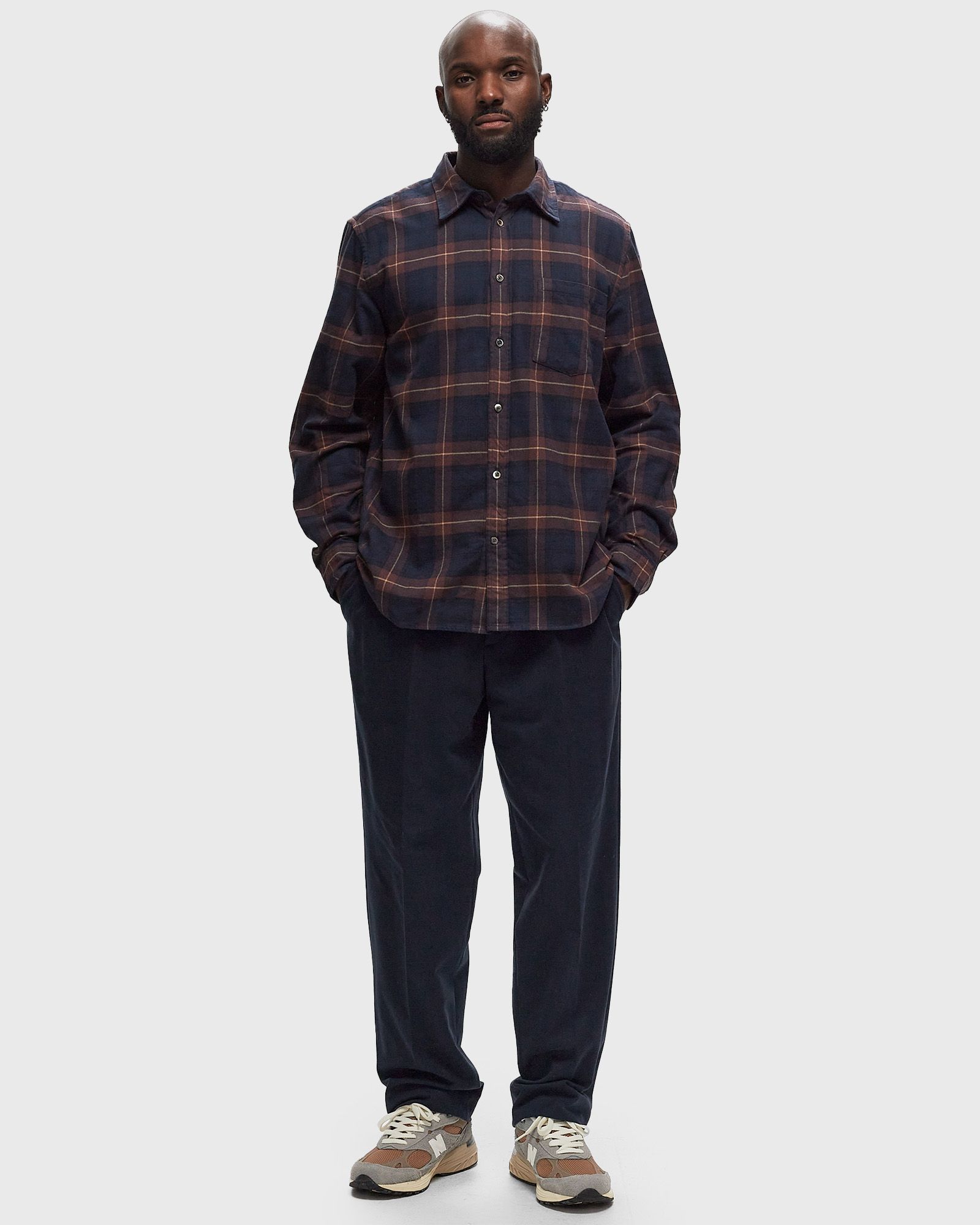 Benn Relaxed Cotton Wool Twill Pleated Trouser