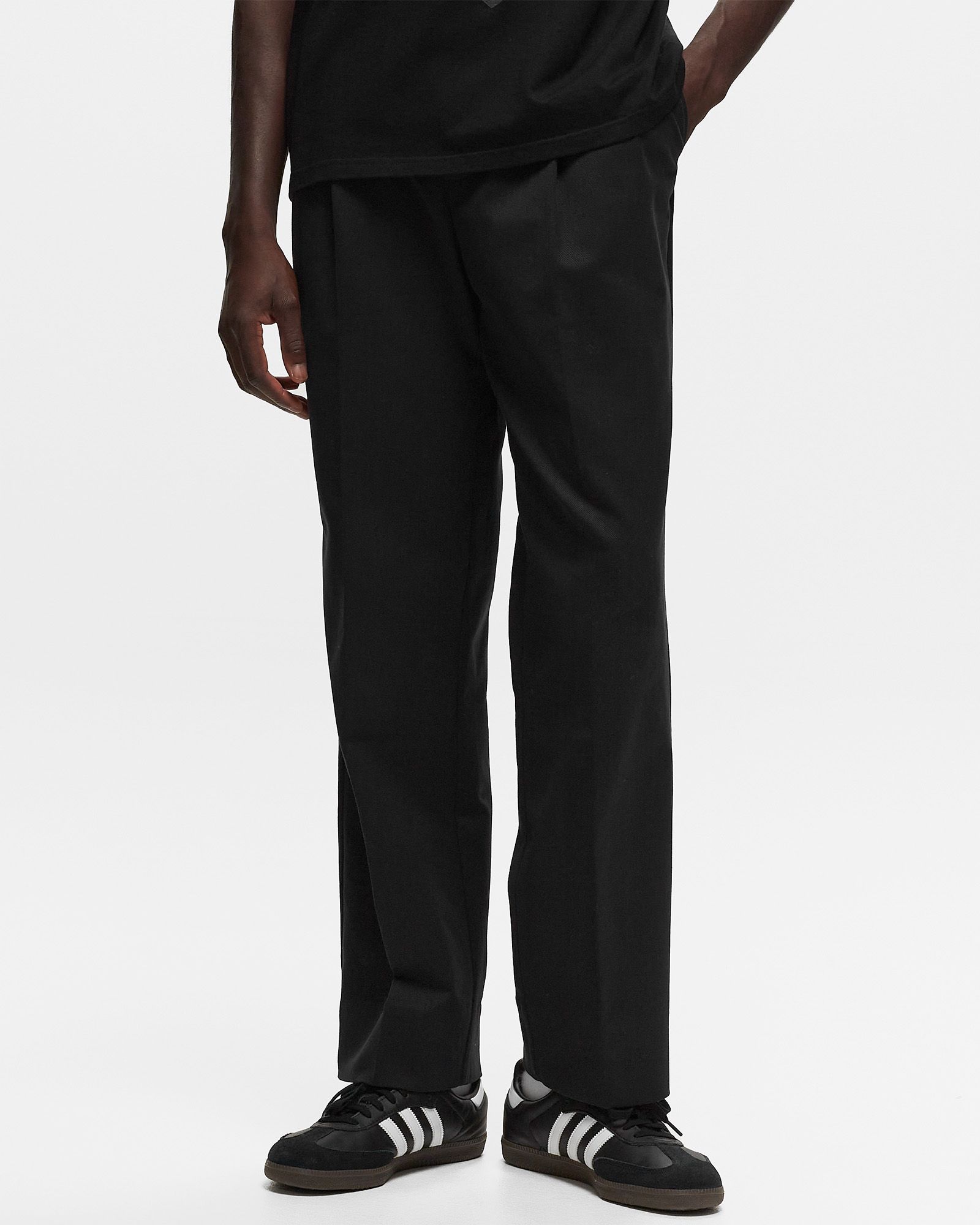Benn Relaxed Cotton Wool Twill Pleated Trouser