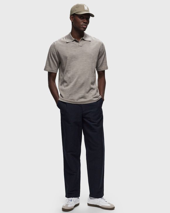 Norse Projects Ezra Relaxed Cotton Linen Trouser Blue | BSTN