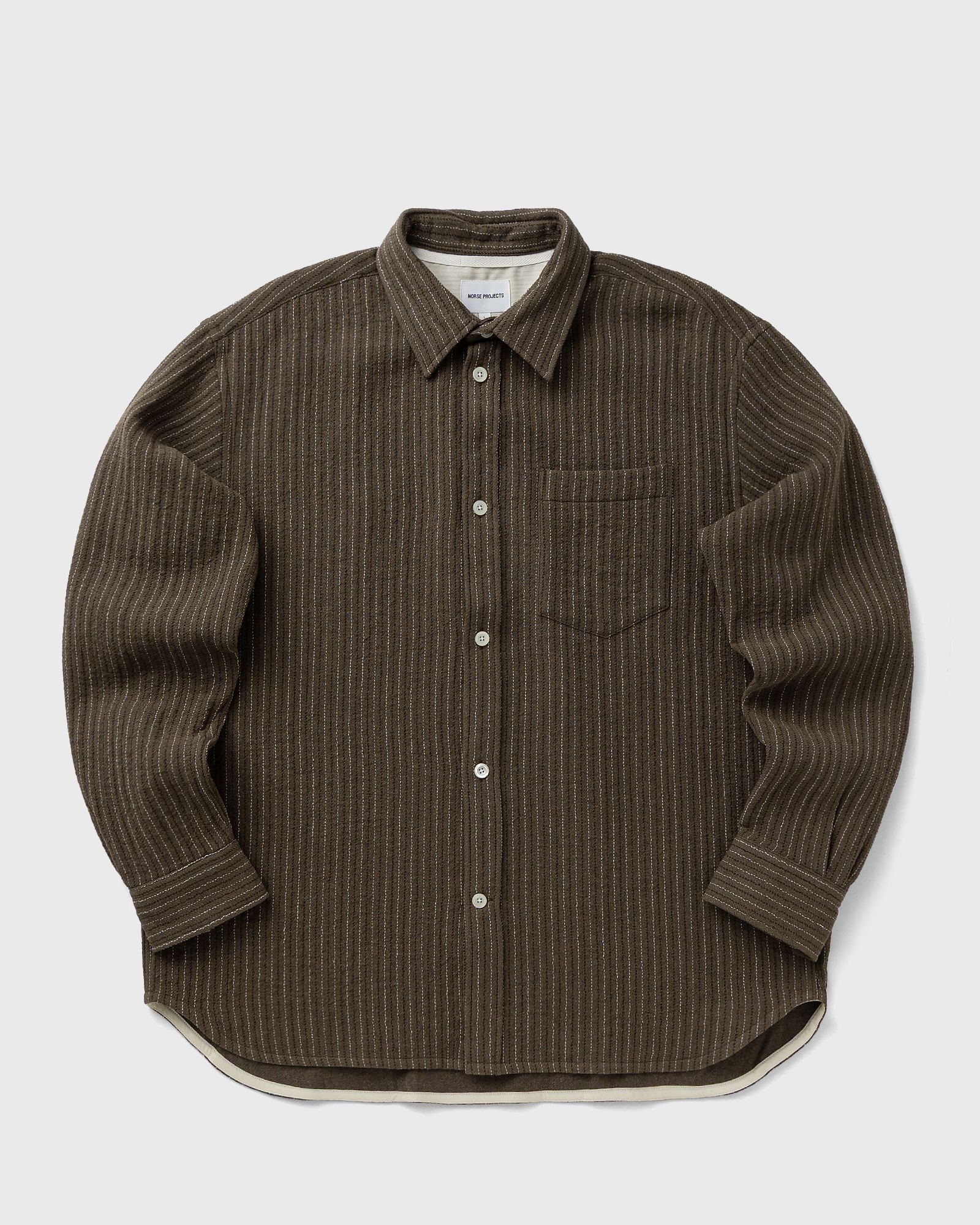 Mo Oversized Wool Stripe Shirt
