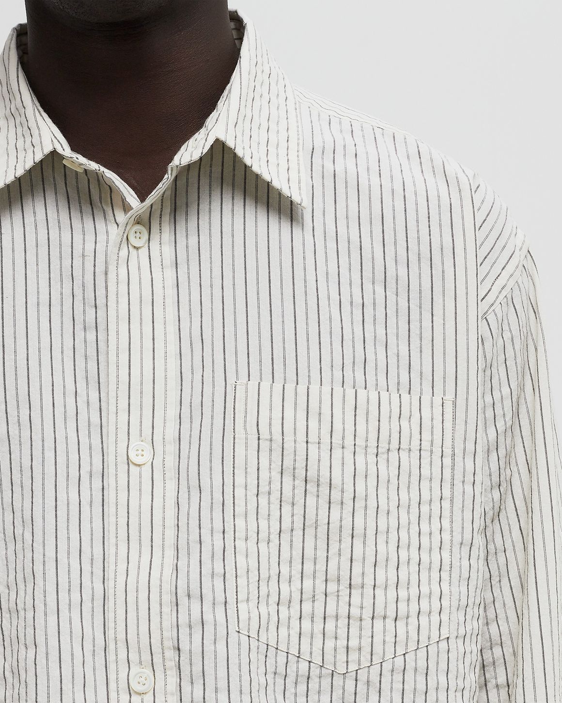 Norse Projects MO OVERSIZED STRIPED SHIRT Brown | BSTN Store