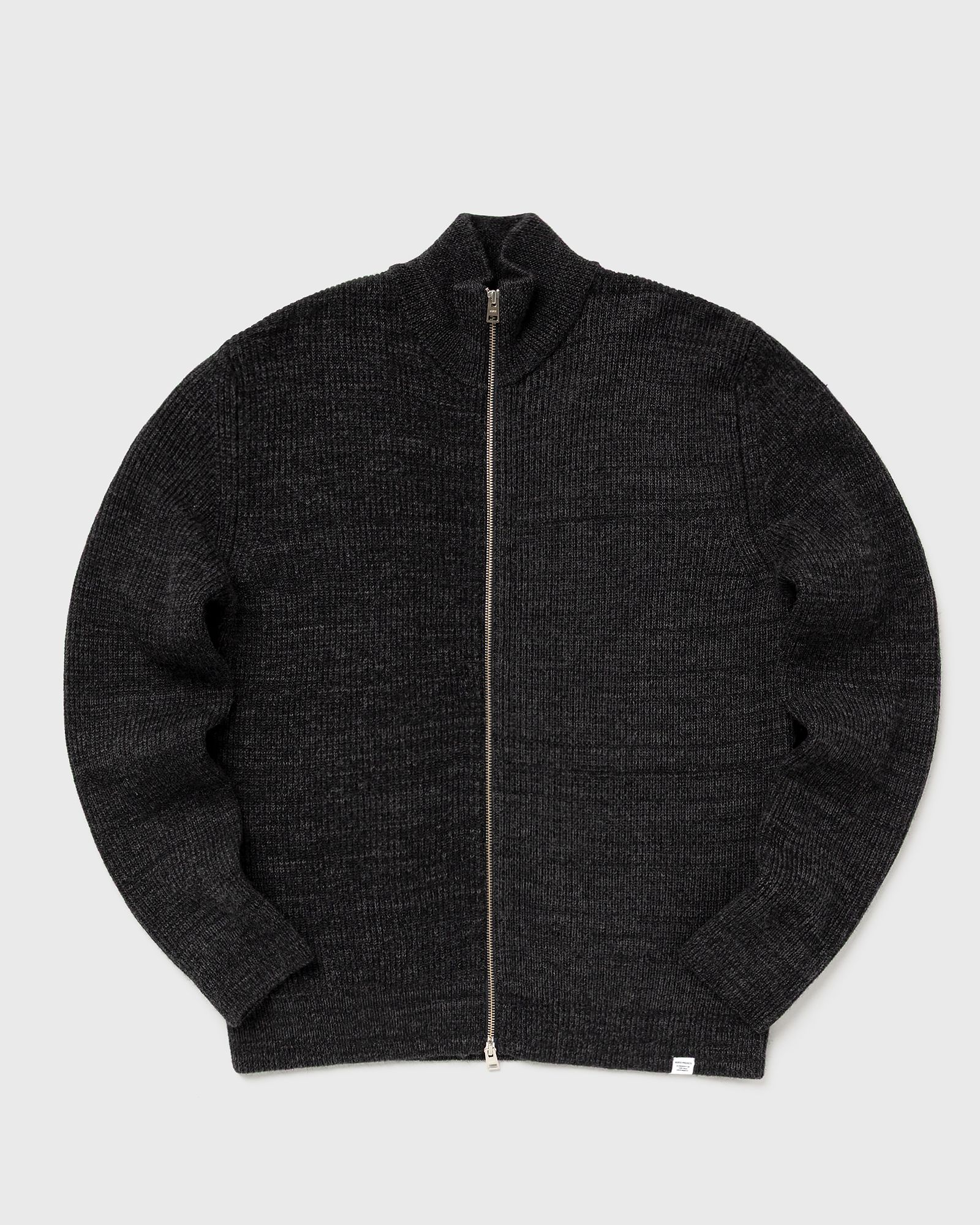 Hagen Wool Cotton Rib Full Zip Jacket-image