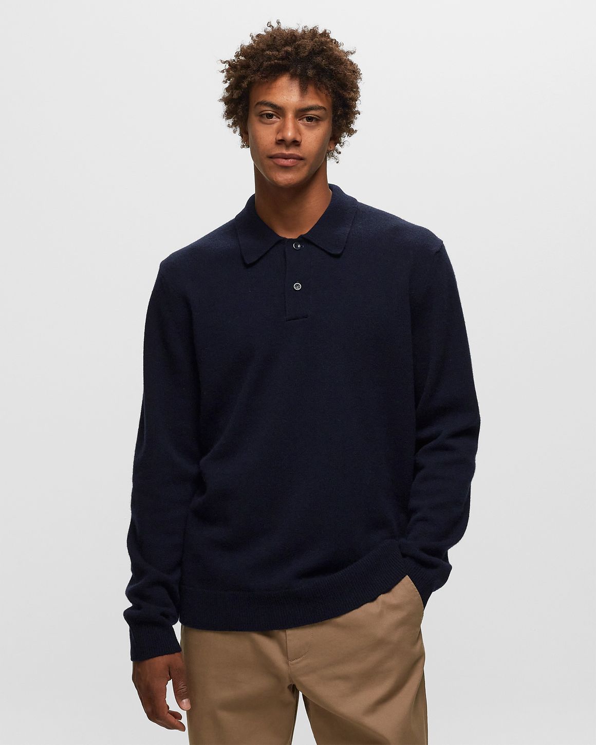 Norse Projects Marco Lambswool Polo Blue | BSTN Store