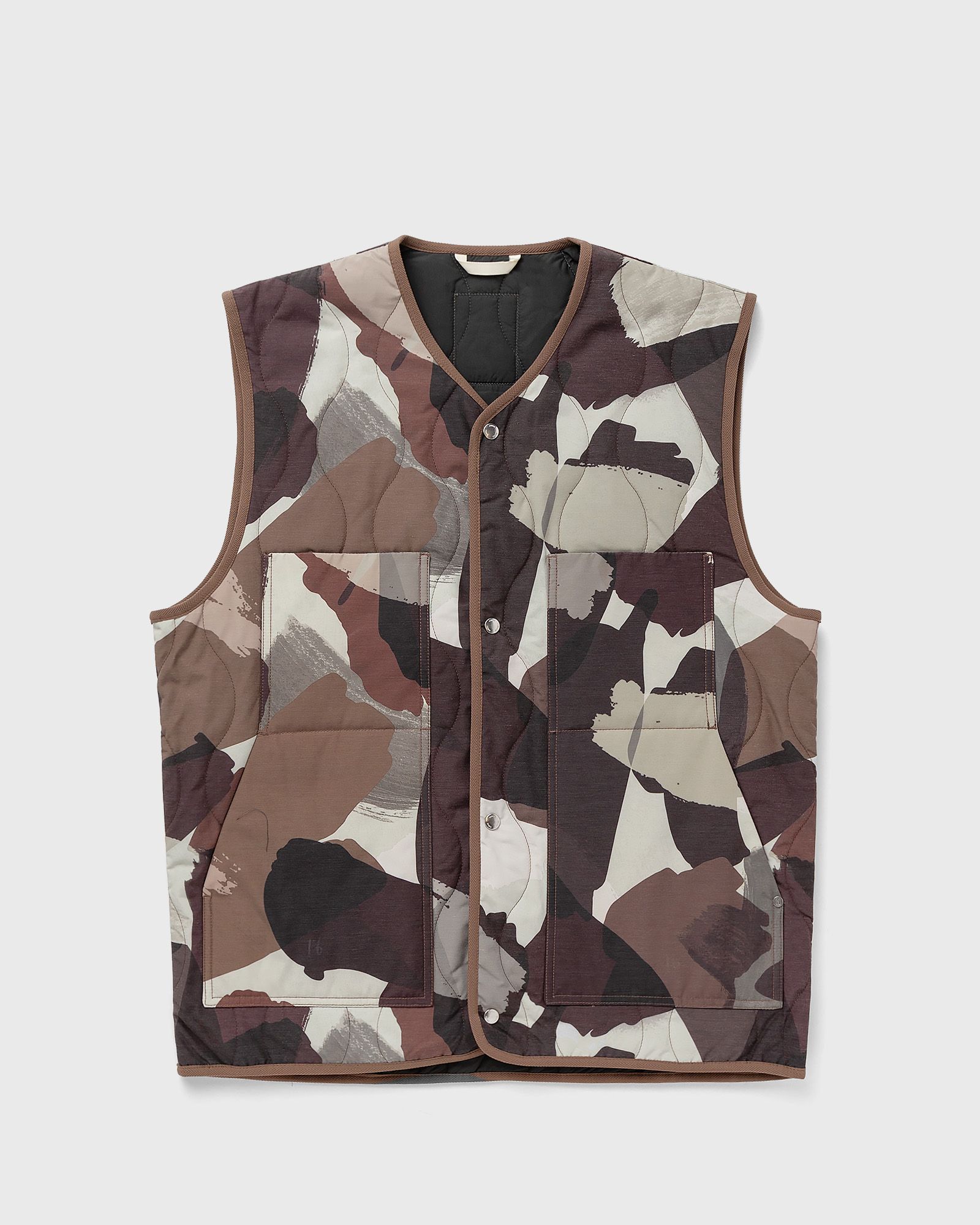 Norse Projects - peter camo nylon insulated vest men vests black|brown in größe:xl