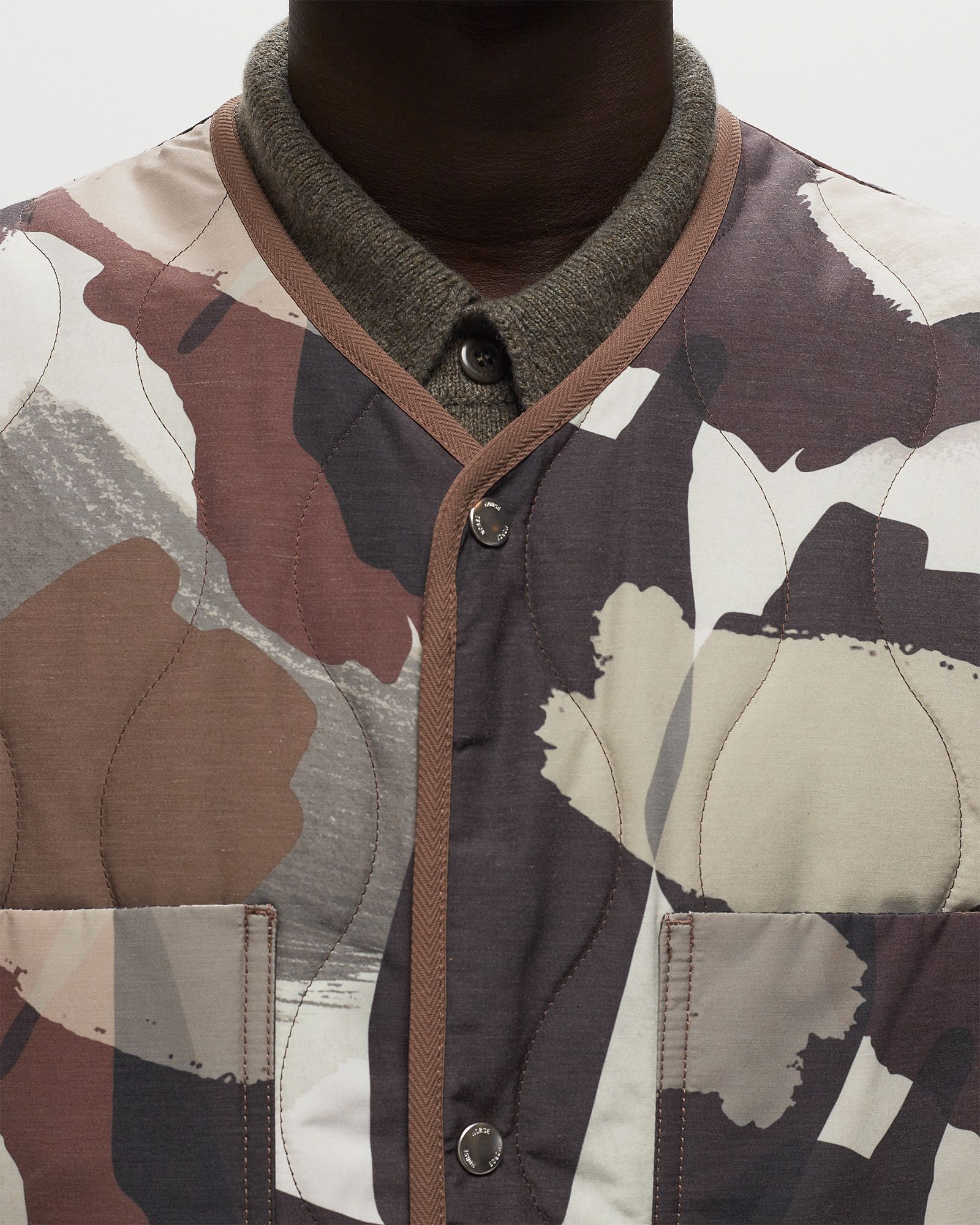 Peter Camo Nylon Insulated Vest