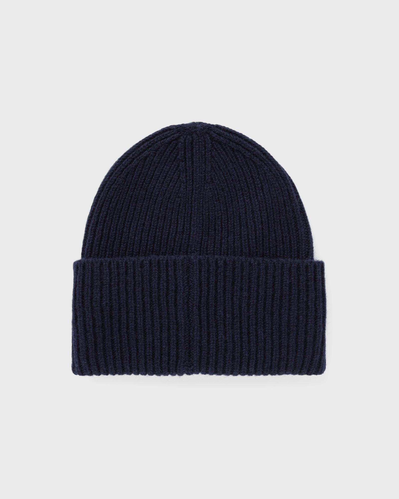 Merino Lambswool Rib N Logo Beanie
