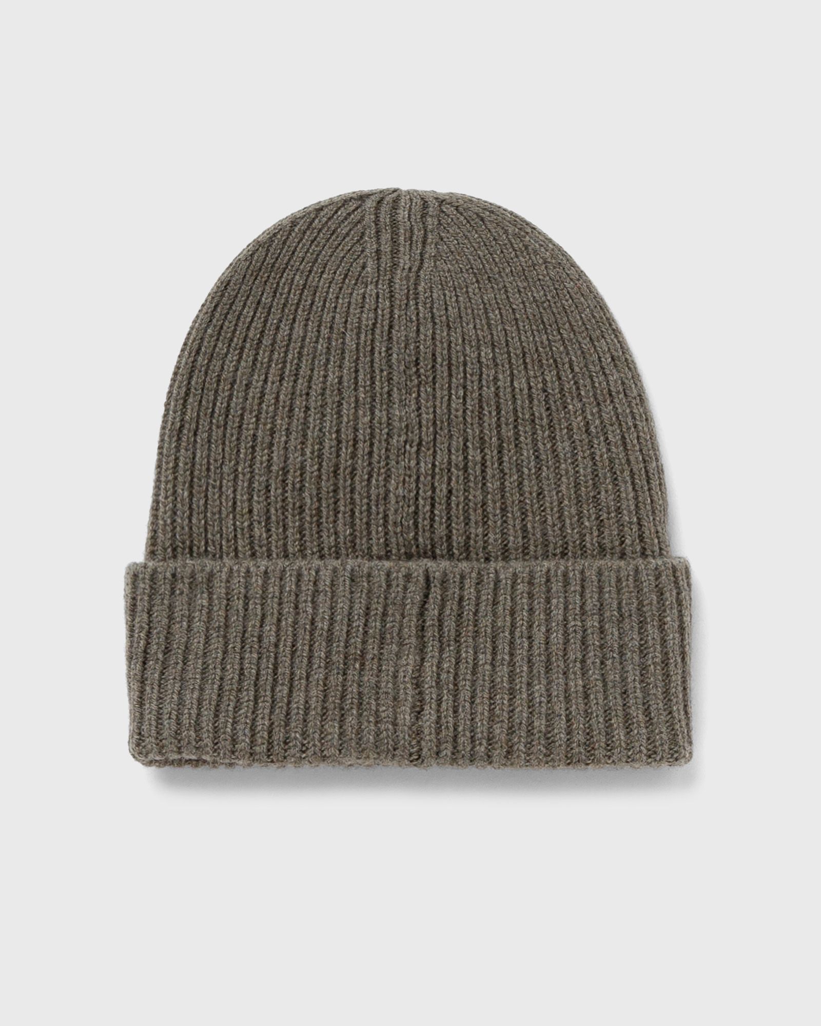 Merino Lambswool Rib N Logo Beanie