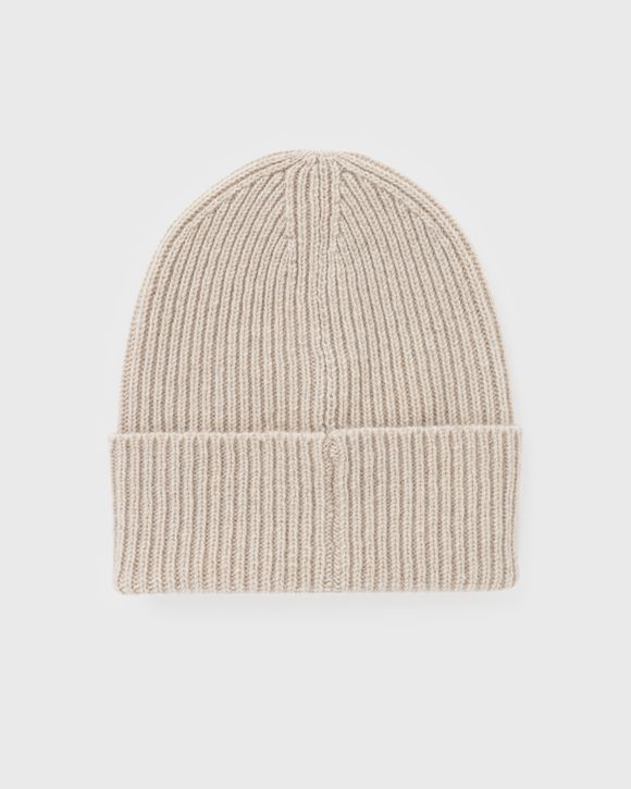Merino Lambswool Rib N Logo Beanie