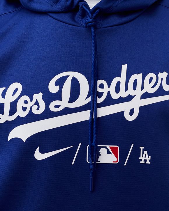 Nike LA Dodgers Wordmark Therma Performance Pullover Hoodie Blue