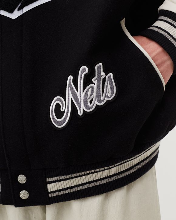 BROOKLYN NETS WOOL AND LEATHER JACKET