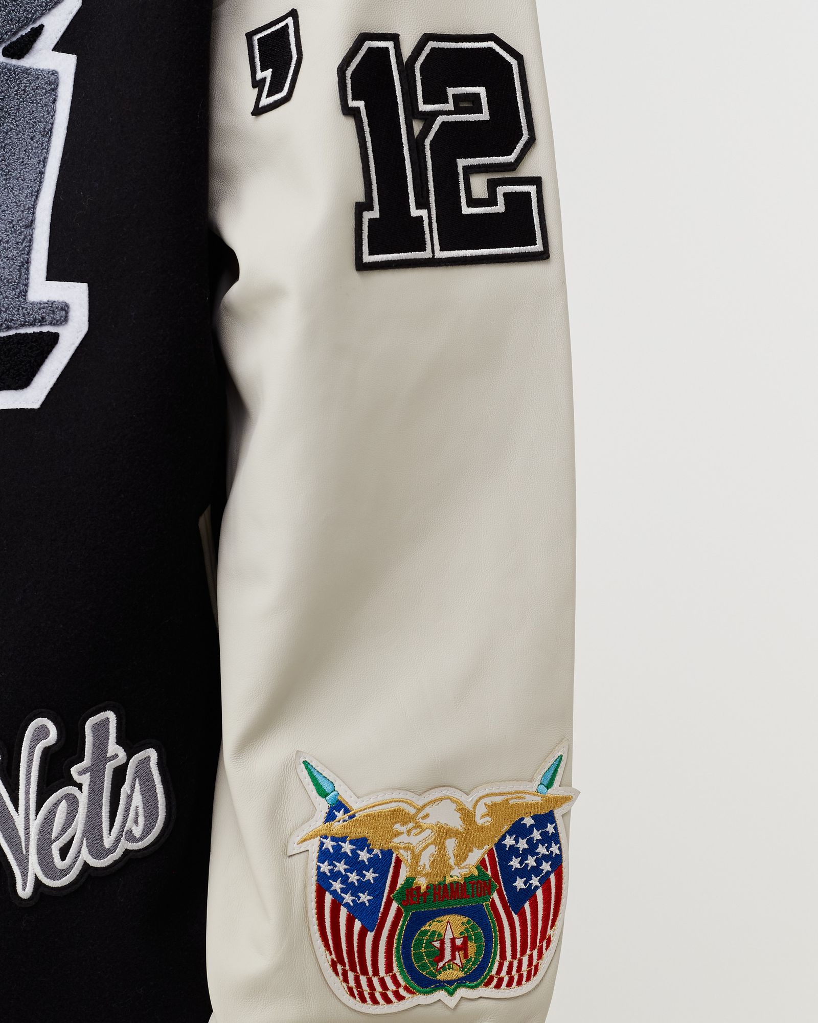 BROOKLYN NETS WOOL AND LEATHER JACKET