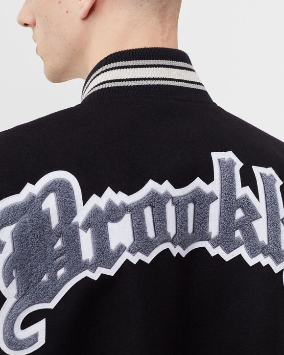 BROOKLYN NETS WOOL AND LEATHER JACKET