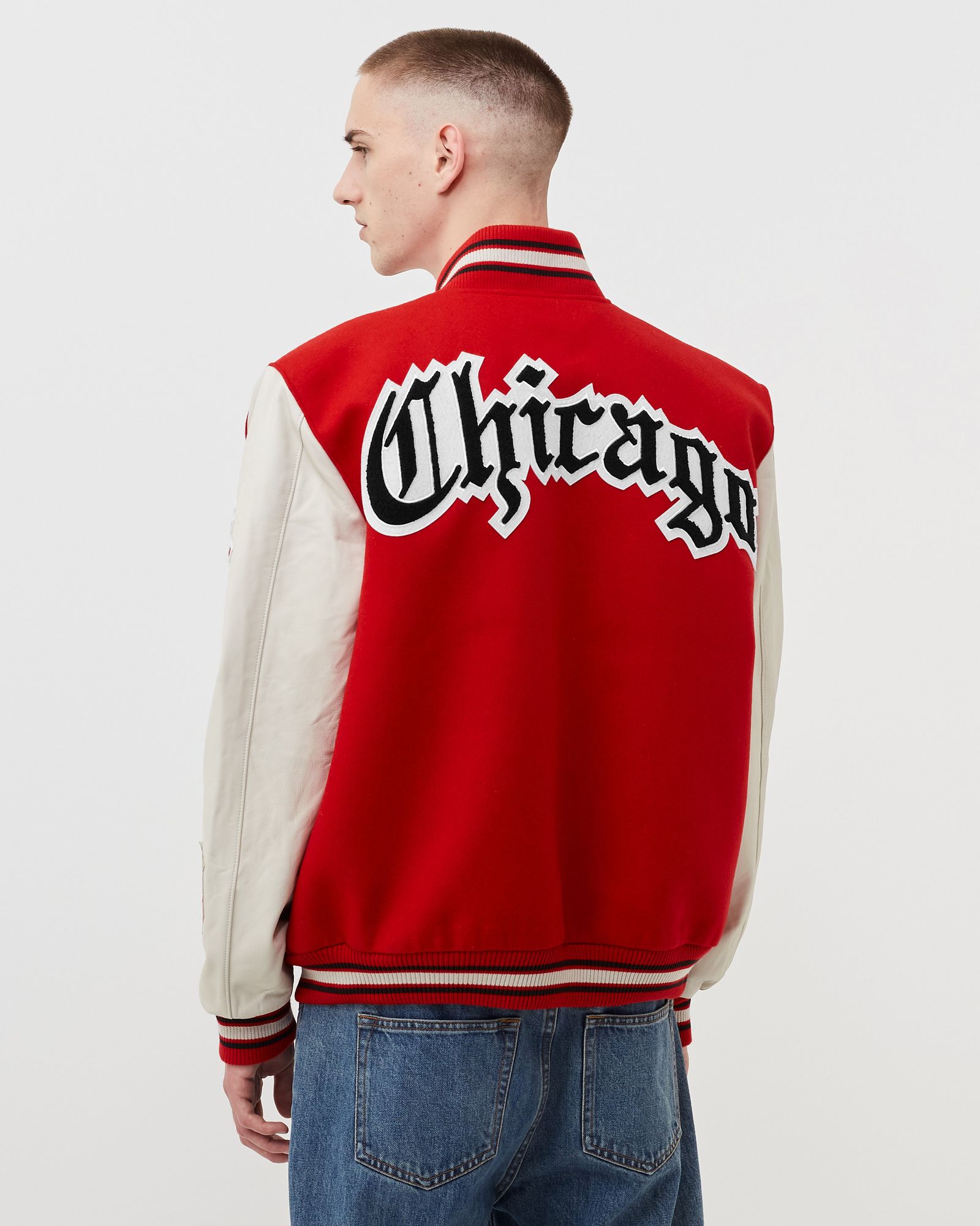 BULLS WOOL AND LEATHER JACKET