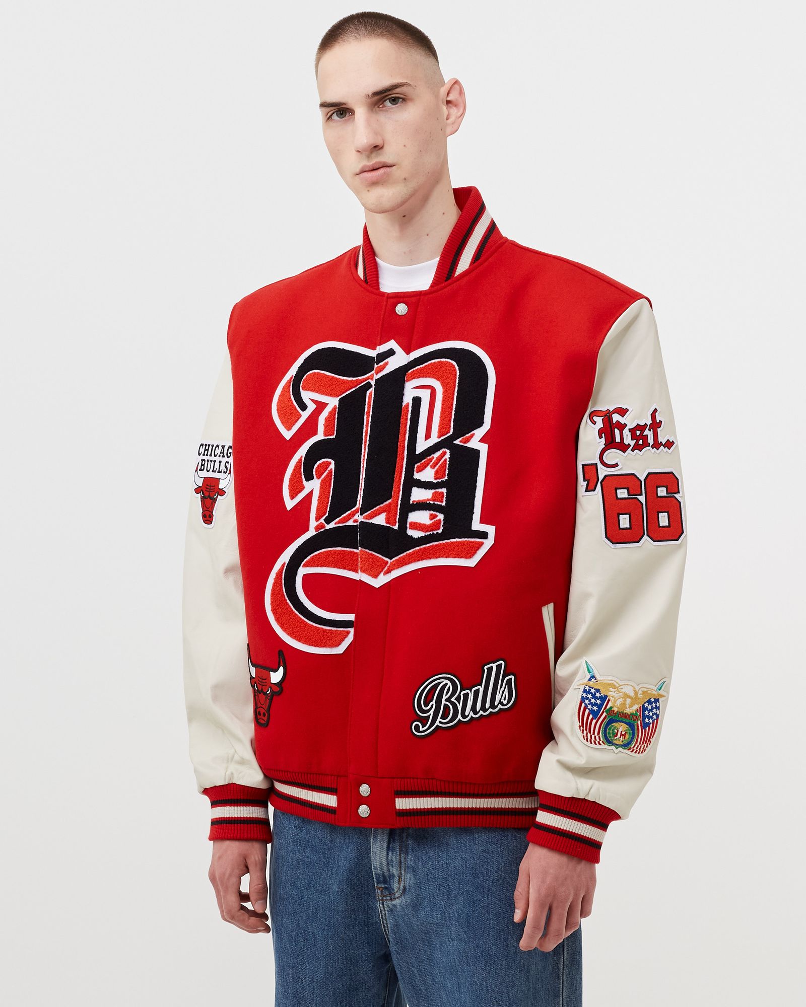 BULLS WOOL AND LEATHER JACKET