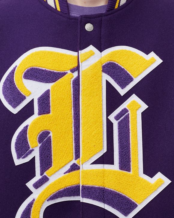 LAKERS WOOL AND LEATHER JACKET