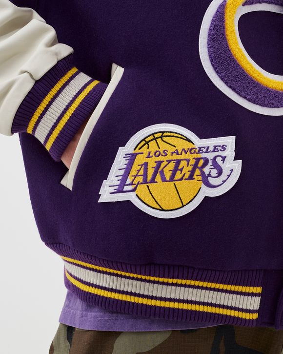 LAKERS WOOL AND LEATHER JACKET