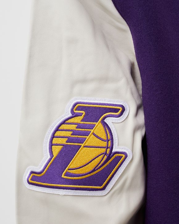 LAKERS WOOL AND LEATHER JACKET