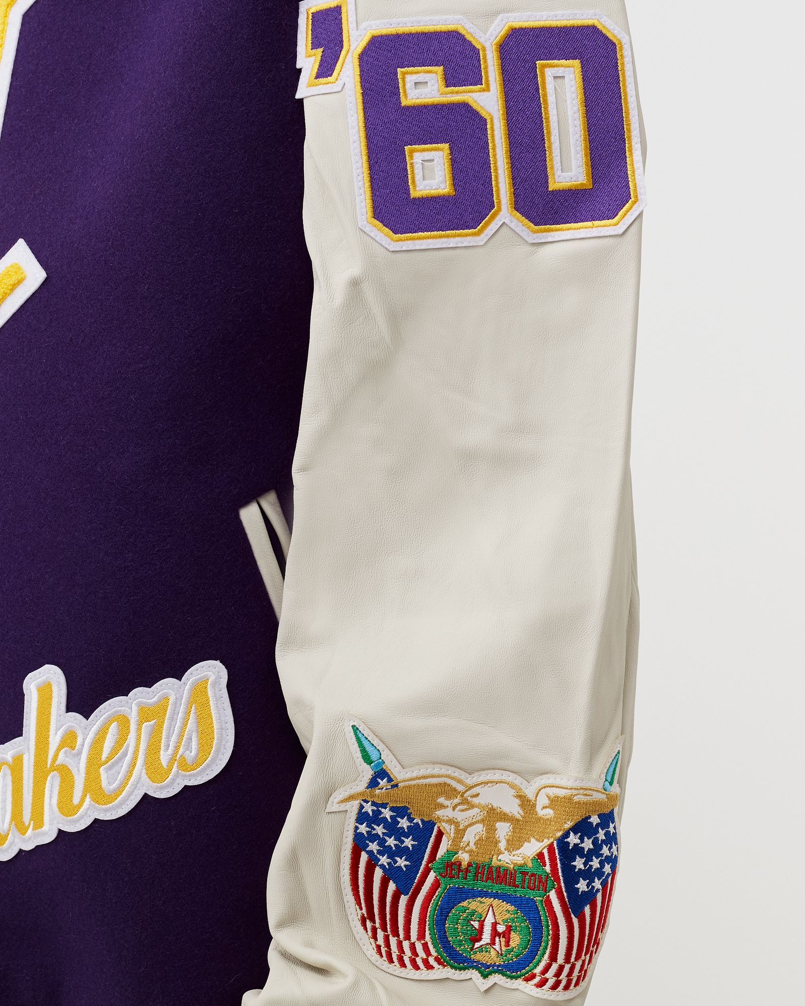 LAKERS WOOL AND LEATHER JACKET