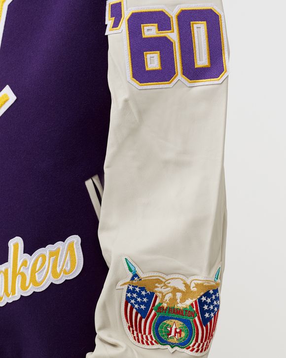 LAKERS WOOL AND LEATHER JACKET