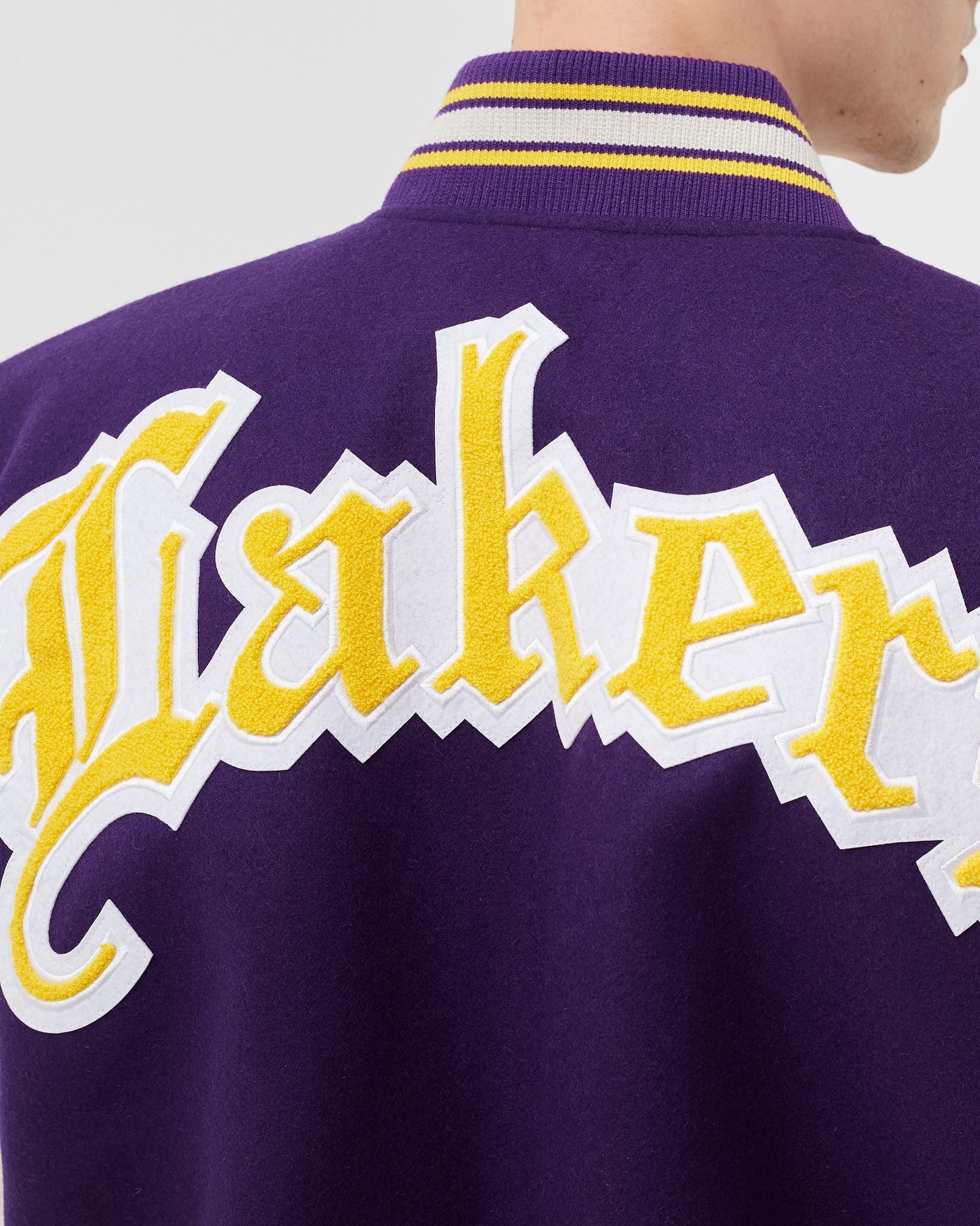 LAKERS WOOL AND LEATHER JACKET